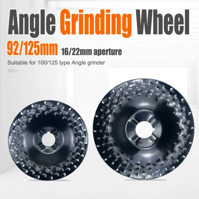 Disco de rueda de amoladora de 92mm/125mm, discos de molienda de rueda moldeadora de madera para amoladoras angulares, herramienta abrasiva rotativa de lijado para carpintería