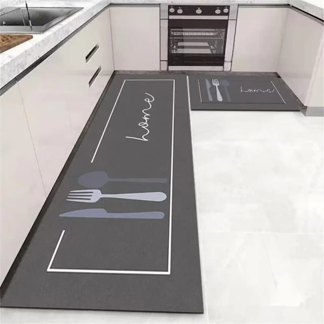 Alfombra de suelo de cocina, dormitorio, sala de estar, mesita de noche larga, pasillo, alfombra suave lavable, felpudo antideslizante para entrada de baño