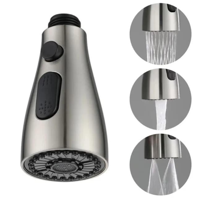 Boquilla rociadora para grifo extraíble de cocina, 3 modos, ABS, ahorro de agua, lavabo de baño, cabezal rociador de ducha para conexión de 1/2"