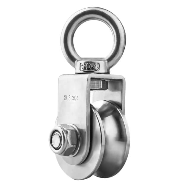 Polea giratoria tipo U/V, rodamiento dúplex de acero inoxidable 304, sistema de polea de rotación desmontable súper silenciosa, rueda de tracción para gimnasio