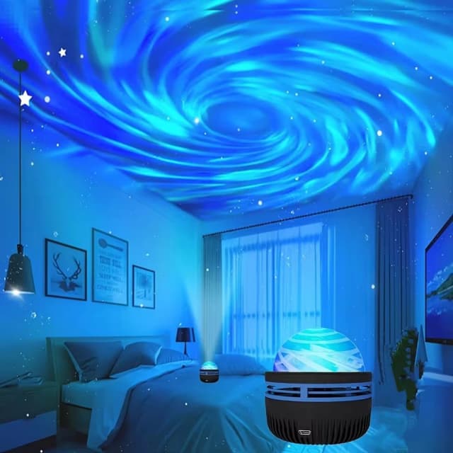 Proyector LED de galaxia, proyector de cielo y galaxia colorido, luz nocturna para dormitorio, decoración para habitación de niños, decoración para fiesta de Navidad