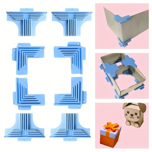 8 Piezas de Guías de Esquina, Abrazaderas de Ensamblaje para Cajas de Cartón, Divisores para Hacer Cajas de Regalo, Manualidades, Scrapbooking, Cubiertas de Libros, Dioramas, Decoración