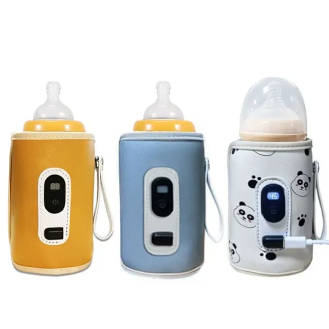 Bolsa térmica para biberón de leche con USB, pantalla Digital Universal, calentador de biberones para lactancia, protector de calor de leche portátil para viajar
