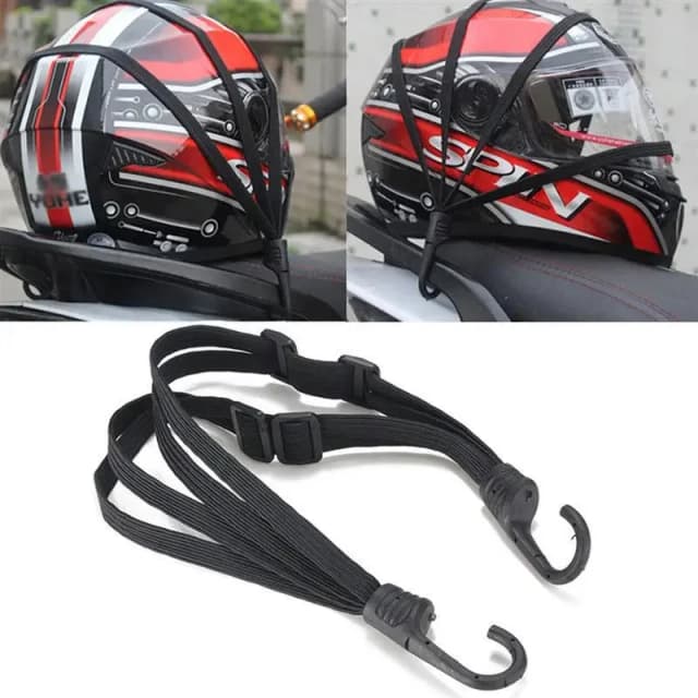 Correas para casco de motocicleta, ganchos para accesorios de motocicleta, cuerda elástica retráctil para equipaje, correa fija, red para casco de Motos, 60/90/120CM