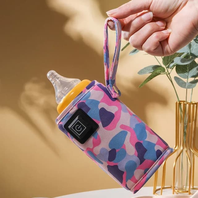 Bolsa térmica para biberón de leche de bebé de 3 engranajes, calentador de alimentación Universal USB para biberón de lactancia, protector térmico de leche portátil para viajar