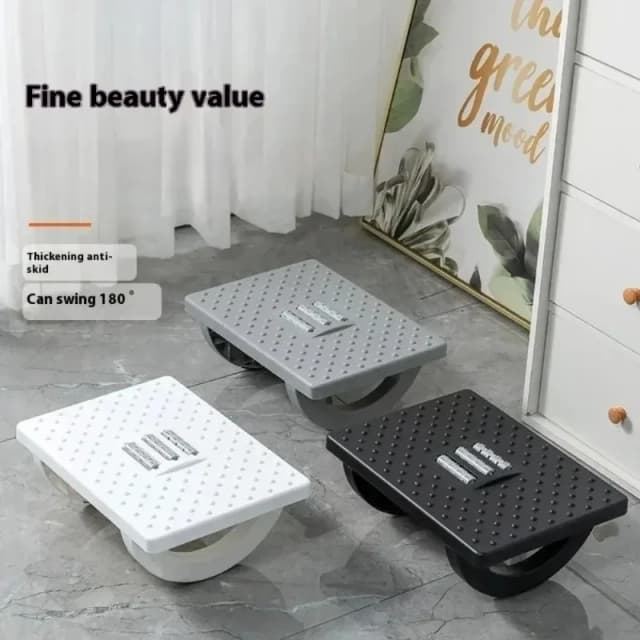Nuevo Reposapiés portátil debajo del escritorio, taburete ergonómico para pies con rodillos de masaje, reposapiés para el trabajo en casa y la Oficina
