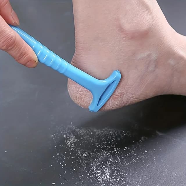 Removedor de callos para el talón del pie, herramienta de cuidado de la piel muerta, escofina de pedicura portátil de plástico, 1 ud.