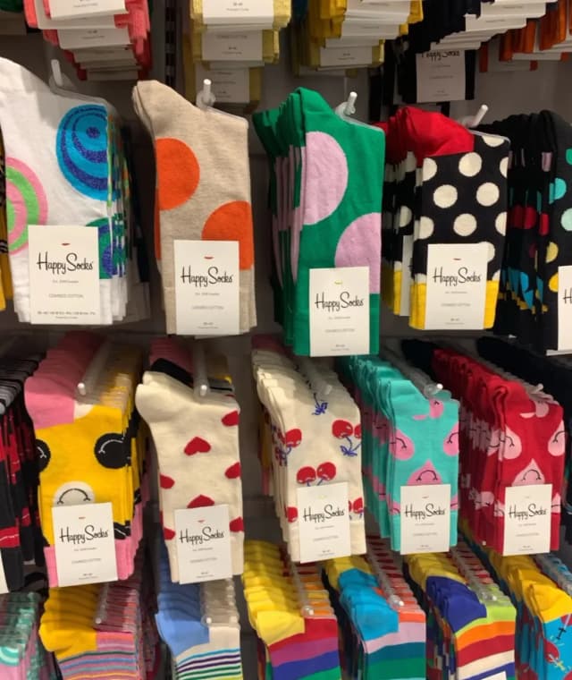Happy Socks Diseño con múltiples patrones Moda Diversión Calcetines de moda Algodón Unisex