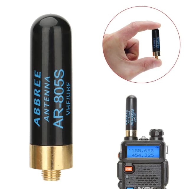 ABBREE-miniantena de walkie-talkie AR-805S, antena de doble banda sma-hembra de alta ganancia para Baofeng, BF-888S, UV-5R, UV-21, PRO, Radio Ham