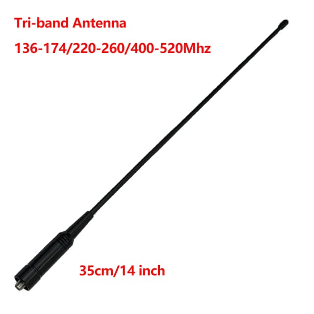 Antena flexible de tres bandas 144//220/430Mhz para walkie talkie Rt-4D Rt-470 Rt-900 Rt-470x rt-860
