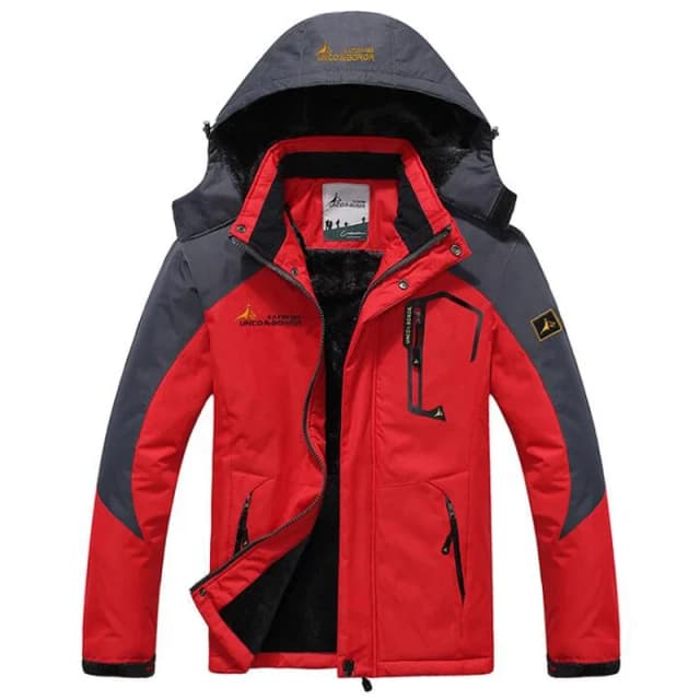 Chaquetas de otoño para hombre, Parka de lana de felpa para invierno, cortavientos para hombre, abrigo de piel negro grueso y cálido de terciopelo, Anorak con capucha impermeable para hombre