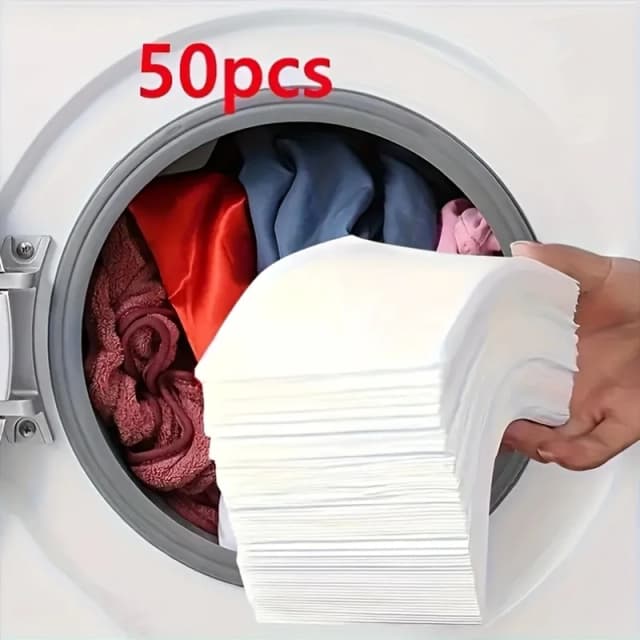 Paño resistente a la tinte de 50 colores para lavandería, sin composición química, protección antipenetración y decoloración de lavandería mixta, Universal