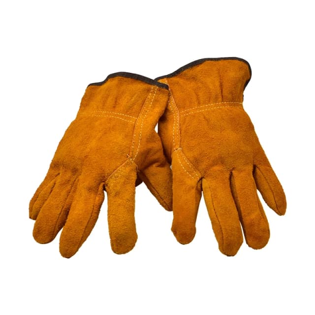 1 par de guantes de trabajo para hombre, guantes de cuero vacuno suave para conductor, caza, conducción, granja, jardín, soldadura, protección de seguridad, guante mecánico de seguridad