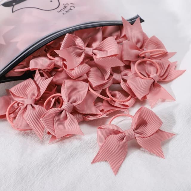 10 unids/lote cinta de grogrén coleta lazos para el cabello lazos elásticos para el cabello bandas para el cabello soportes niñas accesorios para el cabello de bebé para bebés
