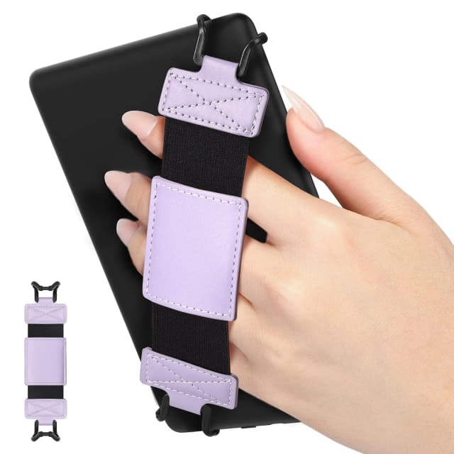 Correa de mano suave para tableta Kindle eReaders Fire de 6-8 pulgadas, tableta Kindle/Kobo/Voyaga/Lenovo/Sony Kindle E-Book, negra de alta elasticidad