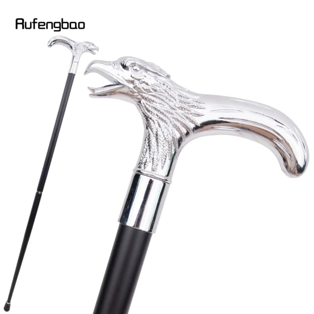 Bastón para caminar con cabeza de águila blanca, bastón decorativo a la moda para caballero, bastón elegante para Cosplay, bastón con perilla de 91cm