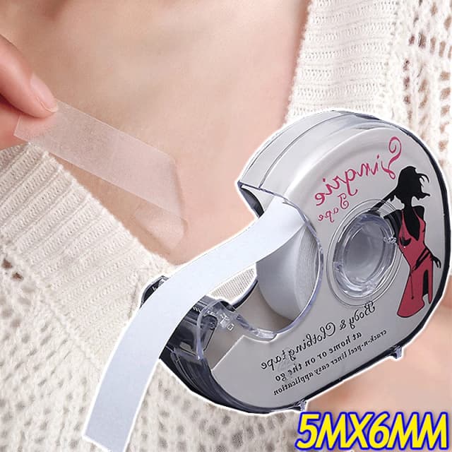 Cinta autoadhesiva para el cuerpo, sujetador, ropa, vestido, camisa, pegatina secreta, cinta de lencería transparente, parche Invisible para el pecho antiperforación