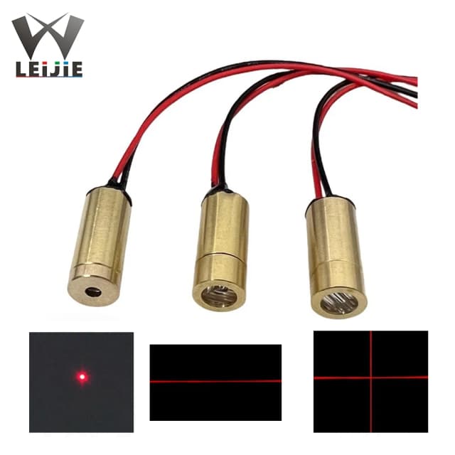 650nm 5mW 3V/5V 9mm punto de línea cruzada 9*21mm MINI módulo láser Industrial localizador rojo cabezal láser módulo LD posicionamiento médico láser