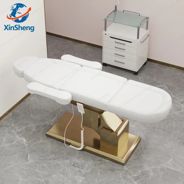 Cama Eléctrica de Belleza XinSheng, Silla de Diagnóstico Ajustable para Hospital, Clínica, Spa, Mueble de Cuero Tipo Sofá