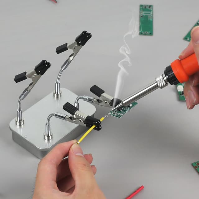 NEWACALOX soldadura ayuda a las manos 4 brazo Flexible Universal magnético asistente de soldadura PCB abrazadera herramientas de reparación de soldadura manual