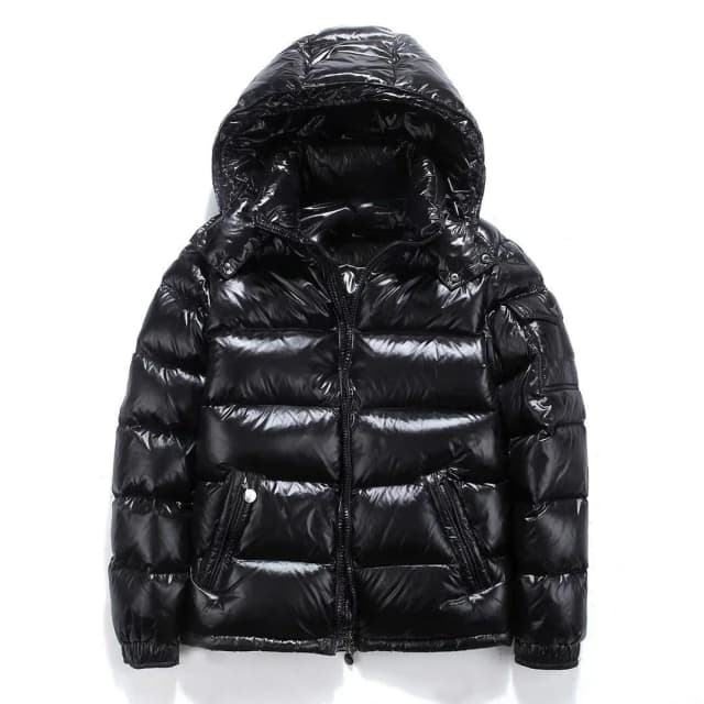 Nuevas chaquetas de plumón brillantes para hombre, chaquetas cortas de invierno con capucha para mujer, chaqueta cárdigan de manga larga gruesa para mantener el calor y el frío