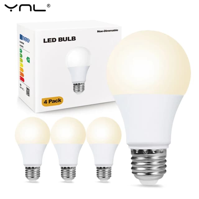 Bombilla LED E27 AC 220V SMD2835, 3W, 6W, 9W, 12W, 15W, 18W, para sala de estar y hogar, 4 unidades por lote