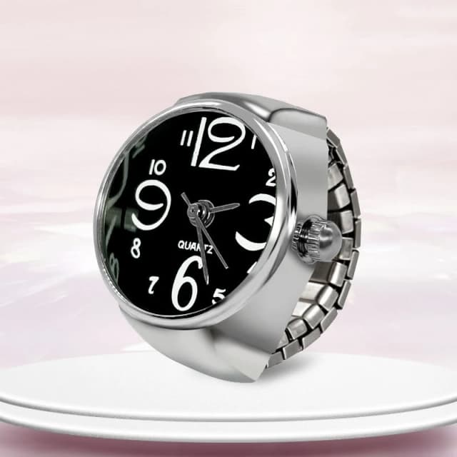 Nuevo reloj de anillo, superventas, esfera Circular creativa, carcasa de aleación, pareja de dedos, hombres y mujeres