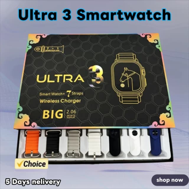 7 correas de Reloj nuevo Watch10 Ultra 3 Smartwatch 2.2HD Pantalla Circular Amoled Monitoreo ECG Reloj Inteligente Reloj de pulsera