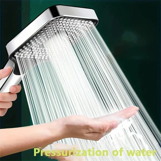 Cabezal de ducha ajustable con 3 modos de lluvia, mezclador de ducha de gran flujo, ahorro de agua a alta presión, accesorios de baño