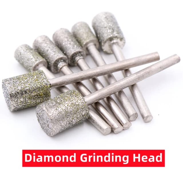 Broca de diamante cilíndrica de 1/3/5 piezas, vástago de 2,35/3mm, para tallar Jade, herramienta rotativa Dremel