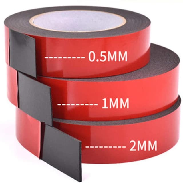 2 uds/1 Uds. Cinta de espuma adhesiva de doble cara súper fuerte de 0,5mm-2mm de espesor para montaje almohadilla de fijación adhesiva