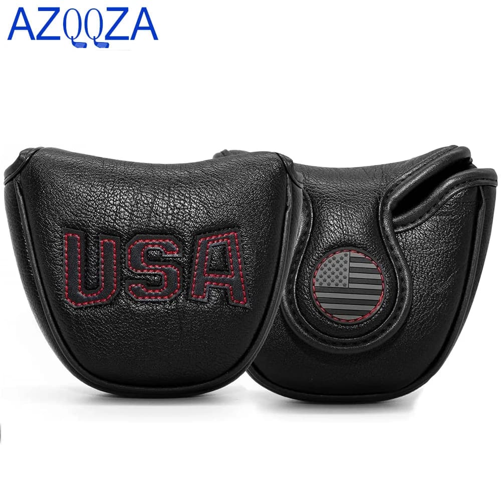 Cubierta de Putter de mazo de cuero PU de primera calidad, cubierta de cabeza de Putter, cubierta de cabeza de Putter de Mallet, cubiertas de cabeza de palo de Golf magnéticas, protección