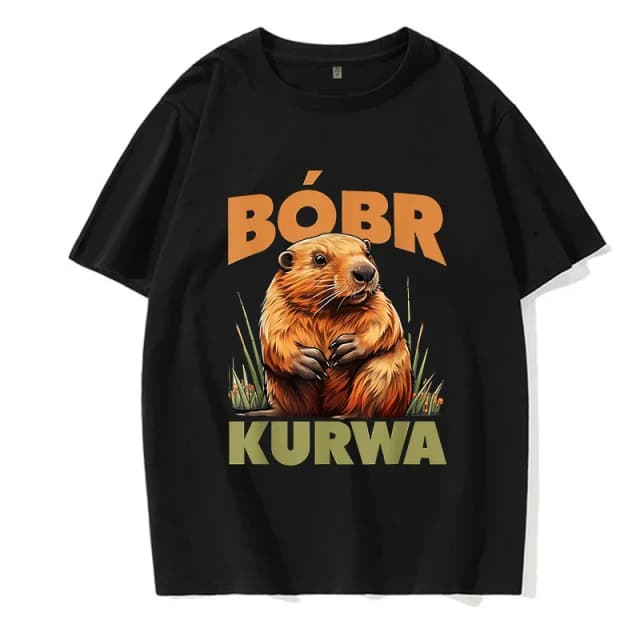 Camiseta Grunge de dibujos animados de los años 90, camiseta divertida de Kurwa Bober Mange, camisetas Harajuku Y2k, camisetas a la moda para hombres, camiseta EU Szie, ropa