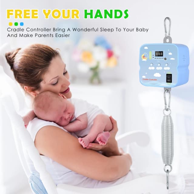 Controlador eléctrico de cuna oscilante para bebé, controlador basculante, cuna de resorte para bebé RC, Motor de hamaca para bebé, sincronización de velocidad ajustable de 9 niveles