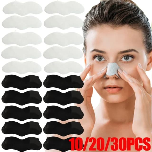 10/20/30 Uds. Tira eliminadora de espinillas de nariz limpieza profunda mascarilla para tratamiento del acné puntos negros tiras de poros cuidado de la piel facial