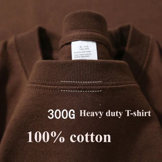 Camiseta de manga corta de algodón puro americano resistente de 300 gramos de verano, camiseta informal de Base para hombre, camiseta de gran tamaño