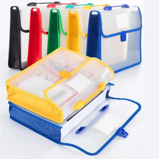 Bolsa de archivo portátil A4, maletín, bolso, carpetas organizadoras de archivos impermeables, bolsa de almacenamiento de documentos de papel, organizadores de oficina grandes