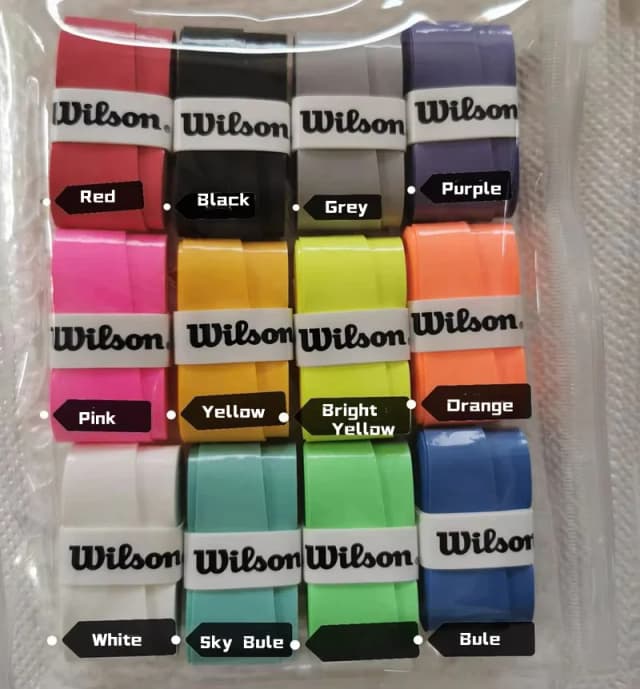 12 Uds. Raqueta de tenis Wilson Overgrip banda para el sudor agarre de absorción PU tenis raqueta de bádminton mango agarre Padel raqueta Griptape