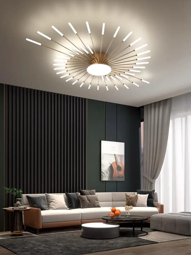 Luces de techo Led de fuegos artificiales creativas modernas, candelabros de techo para sala de estar y comedor, iluminación para dormitorio, luminaria