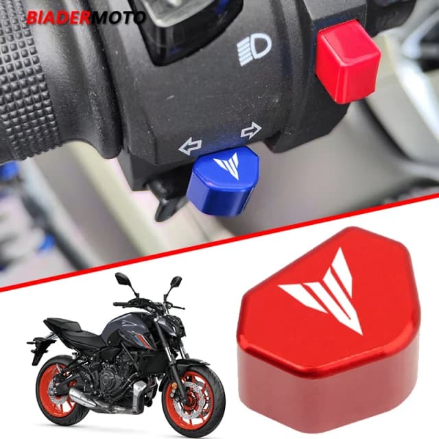 Accesorio MT, botón de interruptor CNC, tapa de llave de interruptor de señal de giro para Yamaha MT 07 MT09 MT07 MT03 MT10 MT25 MT01 MT125 TRACER FZ07 FZ09