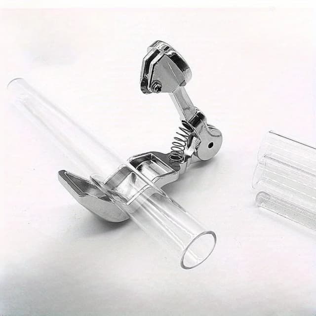 Mini cortador de tubos de vidrio de precisión: herramienta duradera y fácil de usar para cortar botellas de vino y cerveza, tubos científicos - plateado