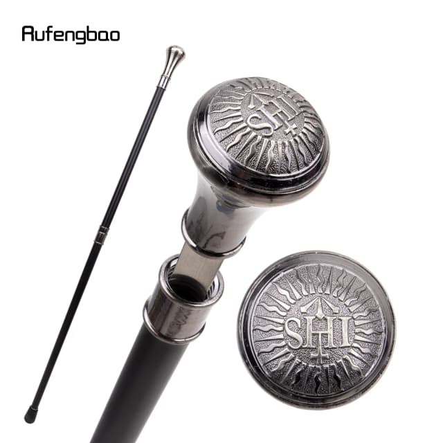 Masonería Freemasons SHI tótem alivio bastón con placa oculta autodefensa moda bastón placa Cosplay Crosier 93cm