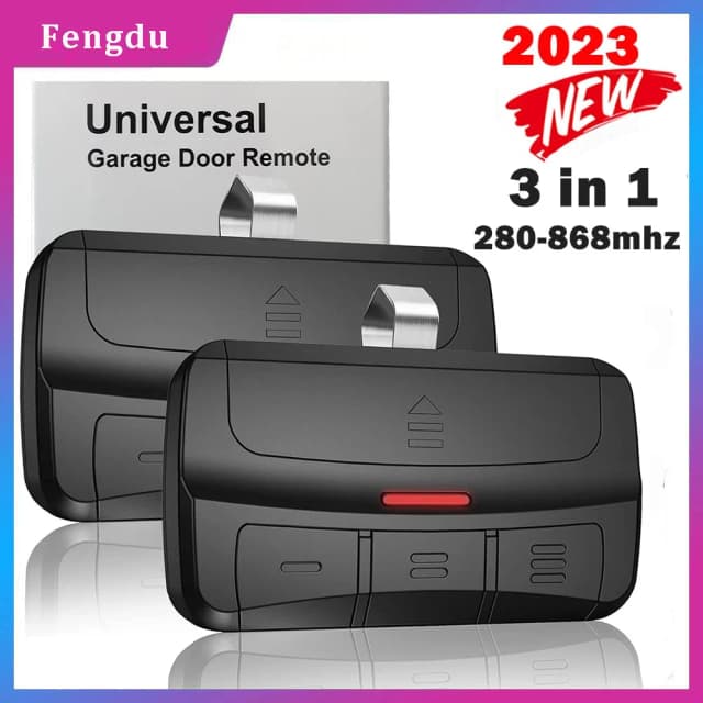 Mando a distancia Universal para puerta de garaje, mando a distancia multifrecuencia 3 en 1 con Clip, transmisor de código rodante de 280-868mhz