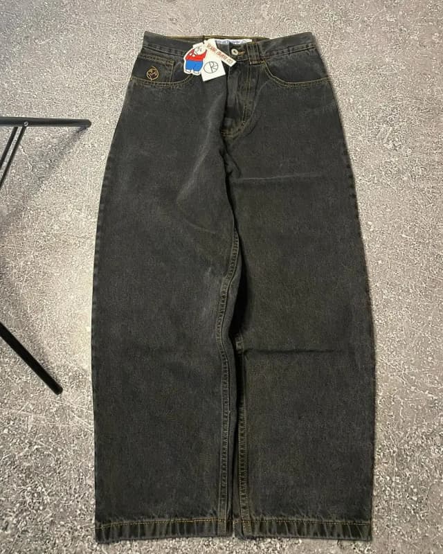 Nuevo Harajuku Hip Hop dibujos animados Y2K Big Boy Jeans mujeres bordado gráfico pantalones vaqueros holgados pantalones de pierna ancha de cintura alta ropa de calle