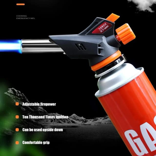 Antorcha de Gas de soldadura, pistola de llama, boquilla para quemador, lanzallamas, quemador de butano, para acampar al aire libre, barbacoa, soplete para soldar, cocina, quemador