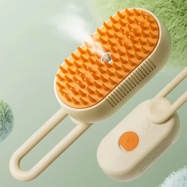 Cepillo de pelo 3 en 1 para perros y gatos, cepillo eléctrico de limpieza para mascotas, cepillo de pulverización de vapor, peine de masaje para depilación, cepillo antivuelo