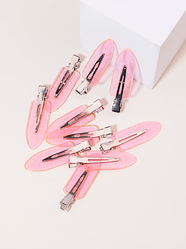 10 Uds. Pinzas para el cabello transparentes sin costuras para chica, accesorios faciales de maquillaje, pinzas para el cabello de estilo, especiales para pelucas de cabello real