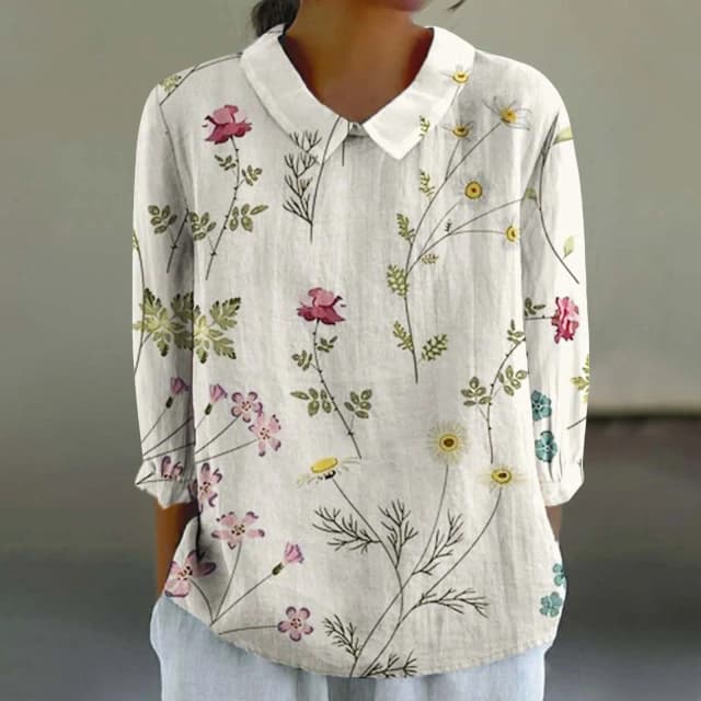 2025 Camisa de mujer, camisa elegante con solapa para mujer, jersey de manga corta de Color sólido, Top holgado, ropa de calle, blusa holgada
