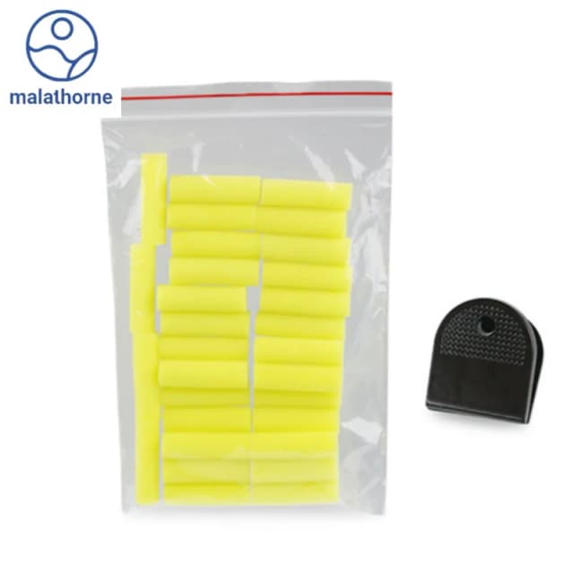 Malathorne 30 Uds cepillo de esponja en forma de cilindro para pegamento de tenis de mesa a base de agua + Clip de Color aleatorio raqueta accesorios de herramientas de bricolaje