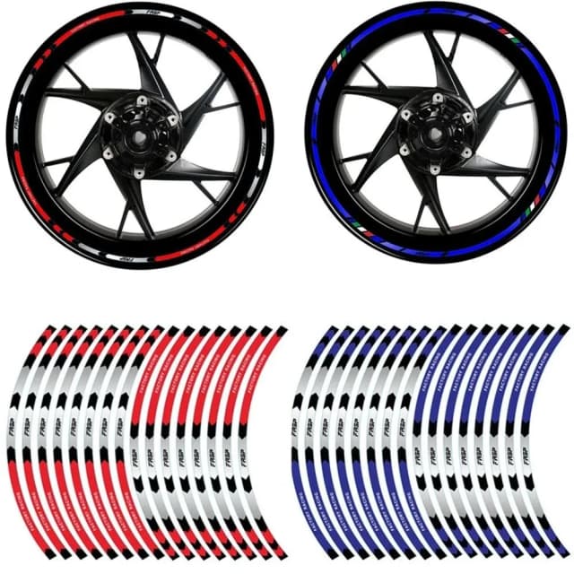 16 Uds. Tiras universales de 17 "y 18", pegatinas para ruedas de motocicleta, cinta reflectante para llanta de coche, calcomanías para automóviles y bicicletas para Honda